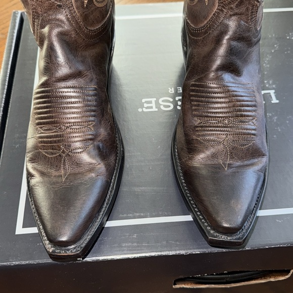 Lucchese chocolate brown cowboy boots - 8.5 B - Picture 4 of 4